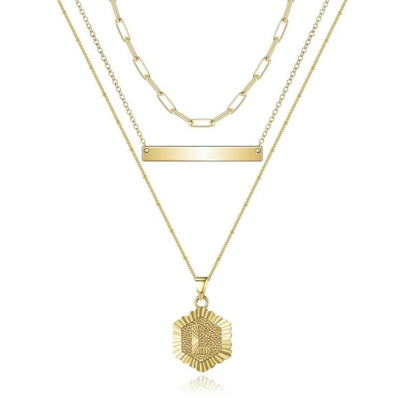 Beautiful necklace letter L initial